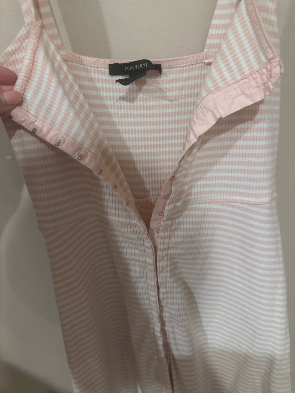 Forever 21 Light Pink- Button-Front Dress - Picture 3 of 5